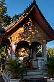 Luang Prabang, Laos. The drum tower is an always present inside the Buddhist temple 